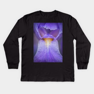 Purple Bearded Iris Close-up Kids Long Sleeve T-Shirt